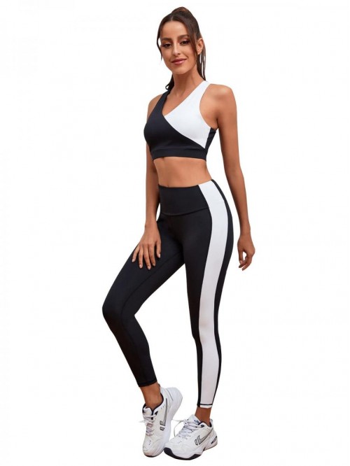 Workout Sets for Women 2 Piece Seamless Ribbed Wor...