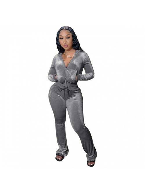 Velour Tracksuit Two Piece Outfits for Women, Long...