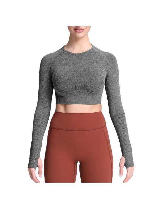 Long Sleeve Crop Tops for Women Vital 1.0 & 2.0 Wo...