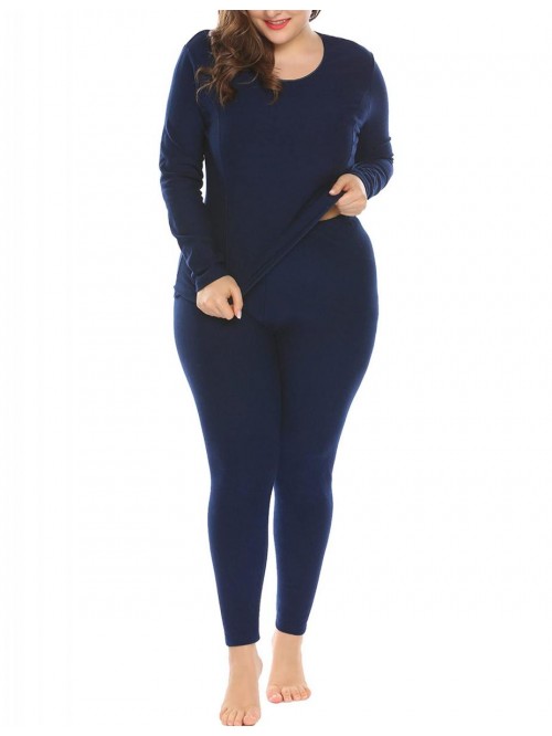 IN'VOLAND Women's Plus Size Thermal Underwear Flee...