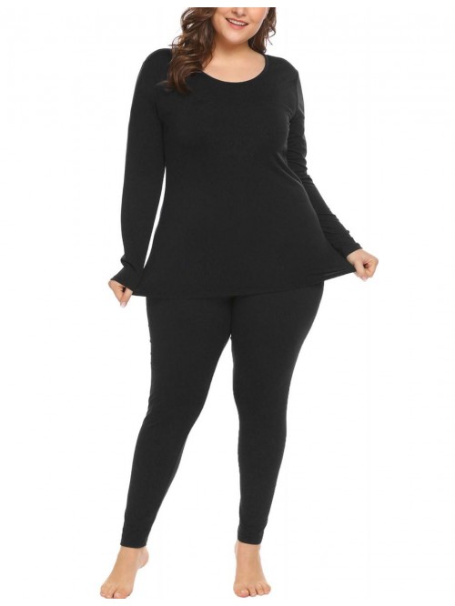 IN'VOLAND Women’s Plus Size Thermal Long Johns S...