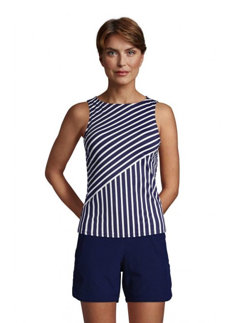 Lands' End Women's High Neck UPF 50 Modest Tankini...